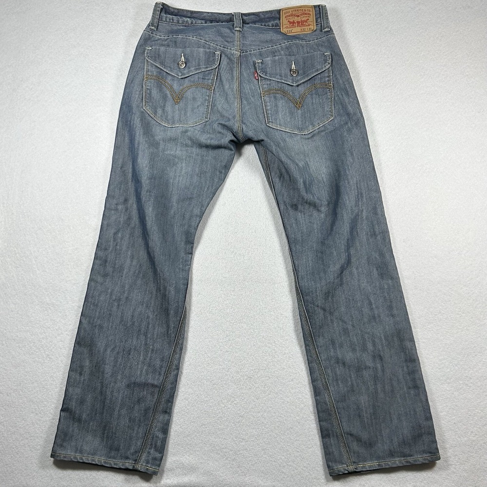 Levis Jeans Mens 32x30‎ Light Blue Denim Slim Straight Button Pockets Baggy Y2K - Picture 2 of 10